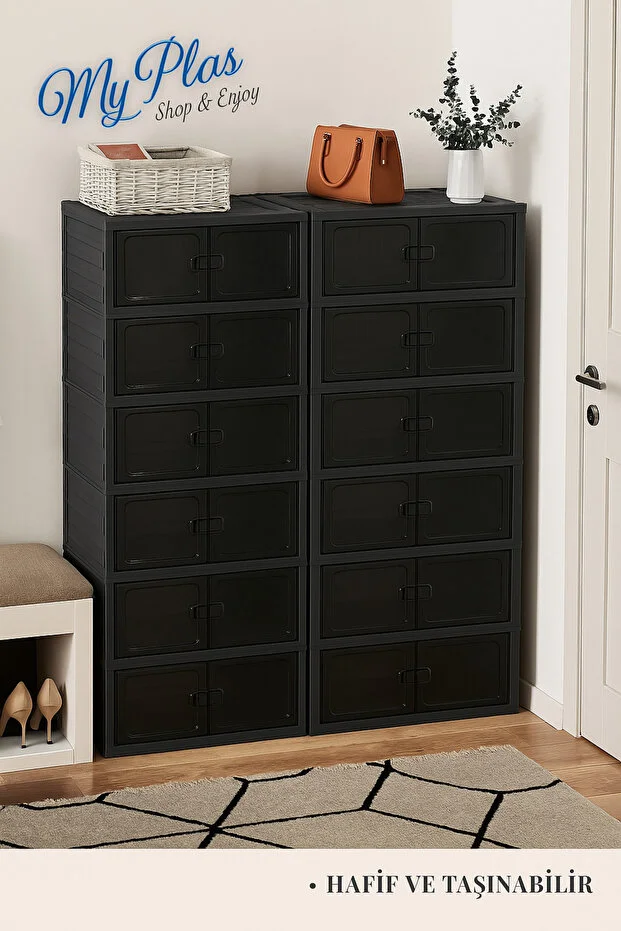 Katlanabilir Portatif Büyük Boy Kapasiteli Taşınabilir Organizer Ayakkabı Düzenleyici